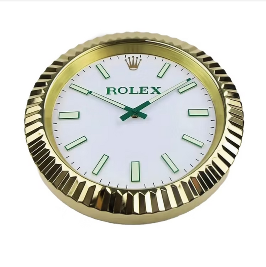 Decorative luxury wall clock for office or lounge, Designer wall clock green dial