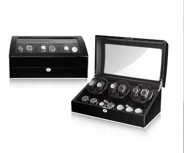 6+7 WATCHES WINDERS, watch winder home decor, luxury desk watch winder, modern interior watch winder, luxury watch accessory, 