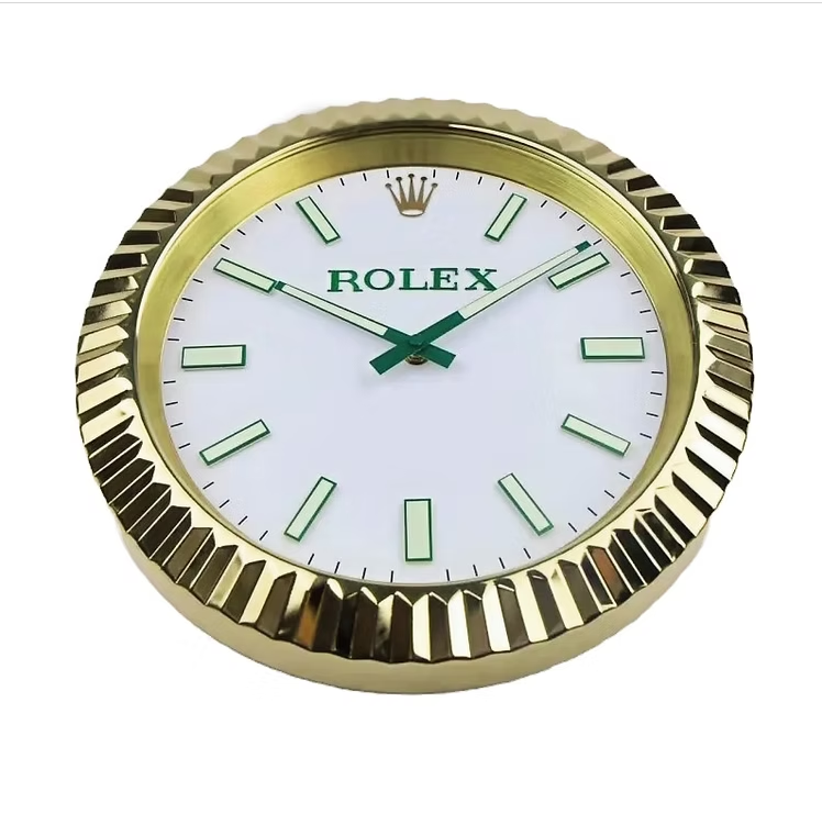 Decorative luxury wall clock for office or lounge, Designer wall clock green dial