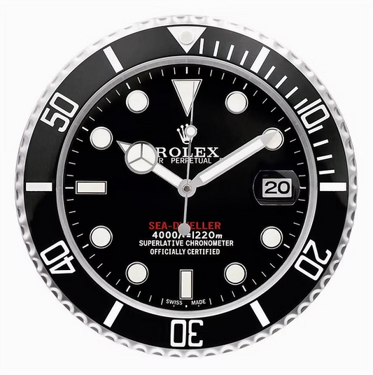 Rolex Sea Dweller 50th Luxury diving-style wall clock with silent sweep quartz movement