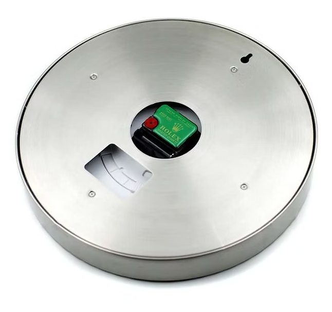 Rolex back cover ,Premium black dive-style wall clock with smooth sweeping hand