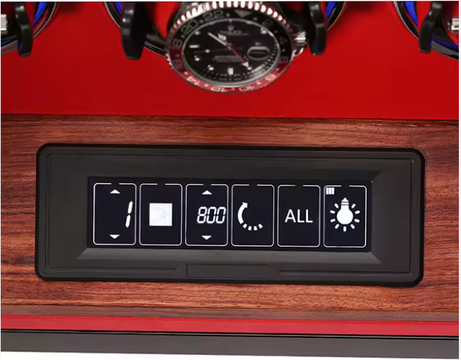 nterior layout of Bwatche Aegis winder showing display and leather lining