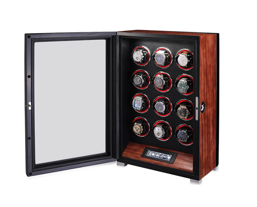 Interior layout of Bwatche Aegis winder showing 12 rotors and leather lining