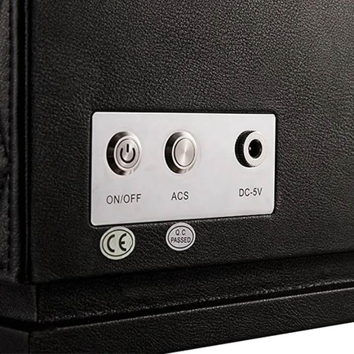 Quilted leather Bwatche Eternum watch winder for luxury collections. 