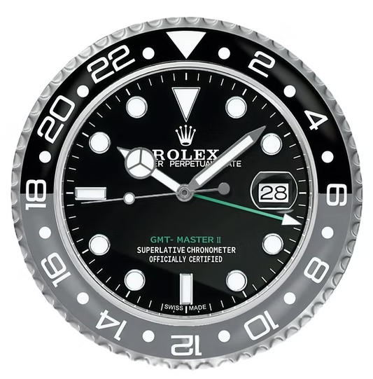 Front view of Bwatche GMT Bruce Wayne Luxury Wall Clock