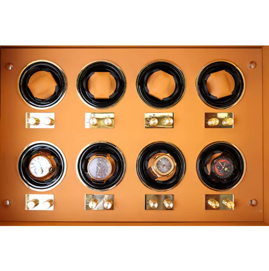 LED lighting display inside BWATCHE IMPERIAL Safe Watch Winder