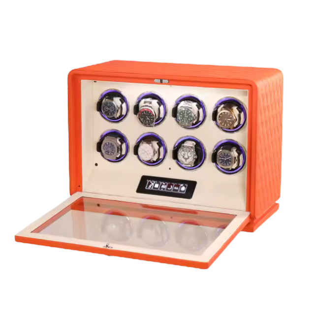 BWatche GrandTourer Luxe 8-Slot Watch Winder Front Display