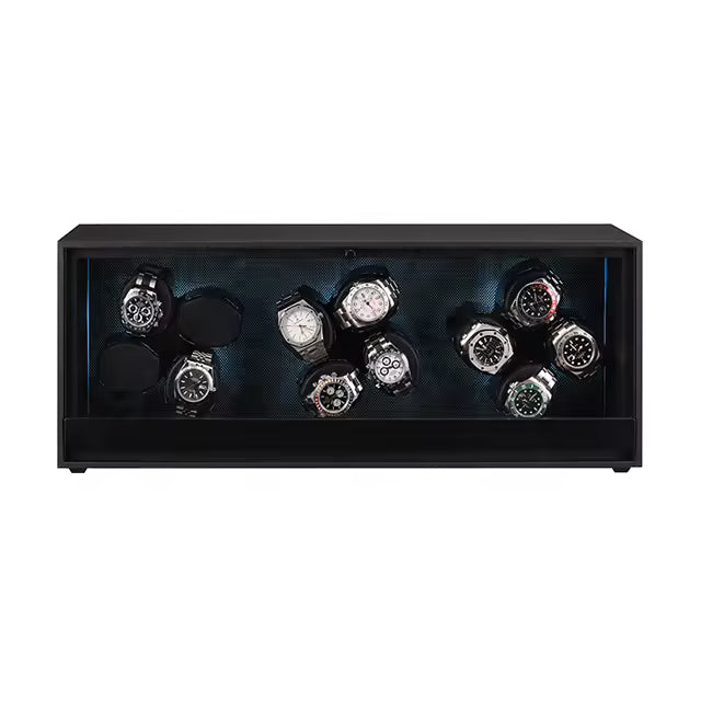 High-gloss wooden watch winder with ultra-silent motor