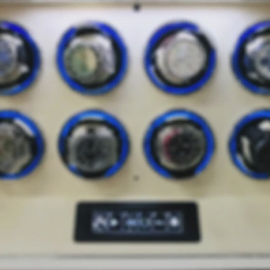 GrandTourer Luxe 8-Watch Winder Displayed in Luxury Home Setting
