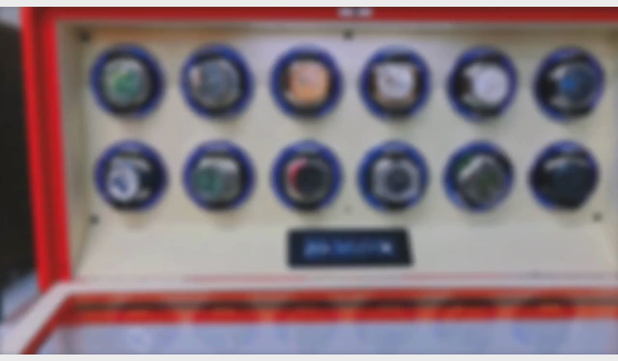 Lifestyle photo of Bwatche Eternum 12-watch winder displayed in a modern collector’s room