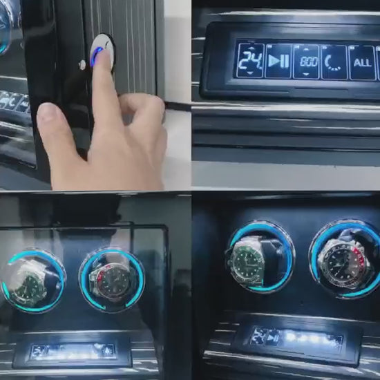 Watch winder displayed in luxury room décor setting