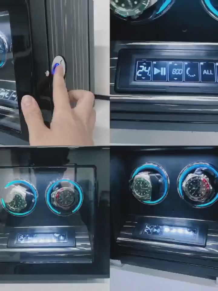 Watch winder displayed in luxury room décor setting